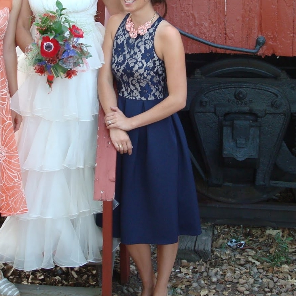 ASOS blue lace dress